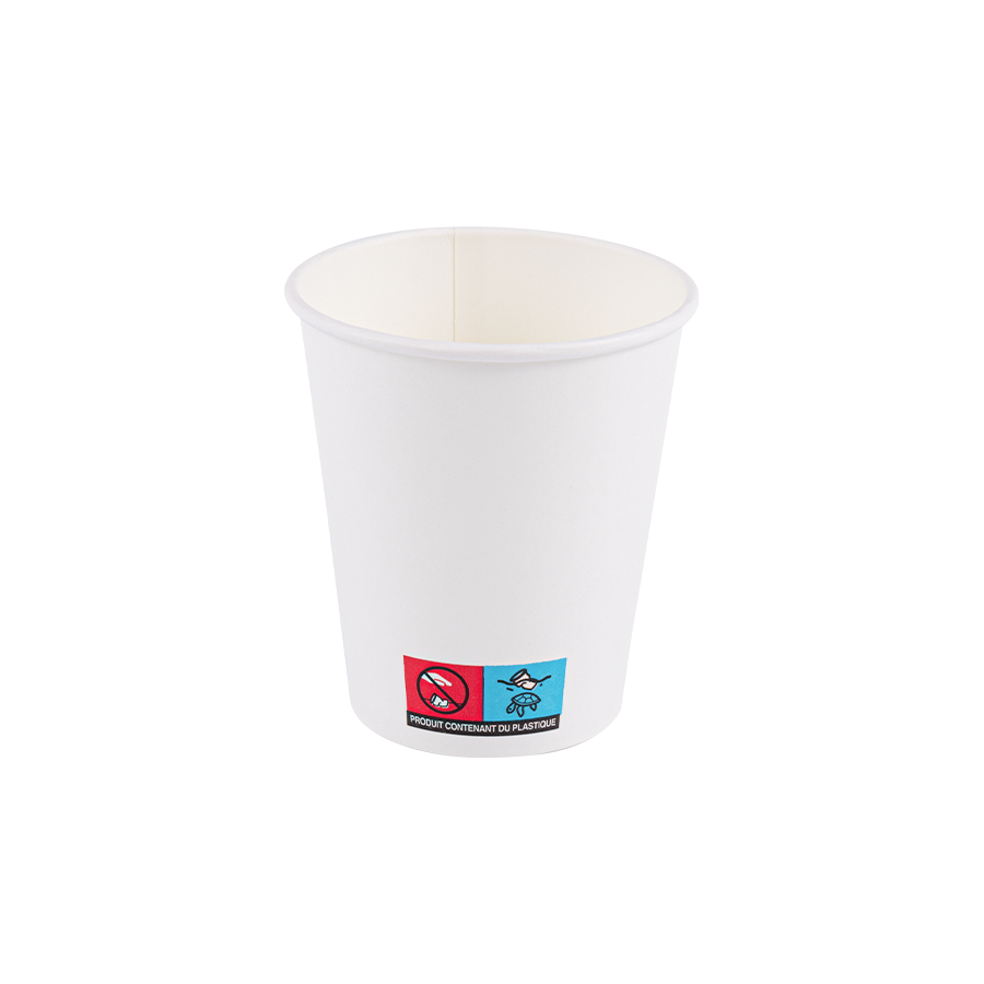 Одноразовый однослойный бумажный стакан 7.5oz для торговых автоматов